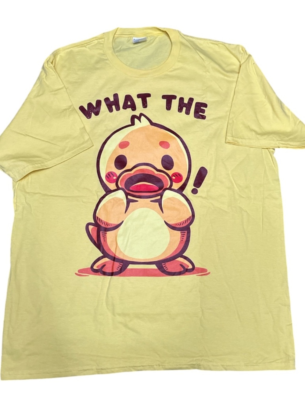 WHAT THE DUCK T Shirt. Yellow Various Sizes